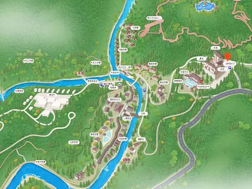 邯郸结合景区手绘地图智慧导览和720全景技术，可以让景区更加“动”起来，为游客提供更加身临其境的导览体验。
